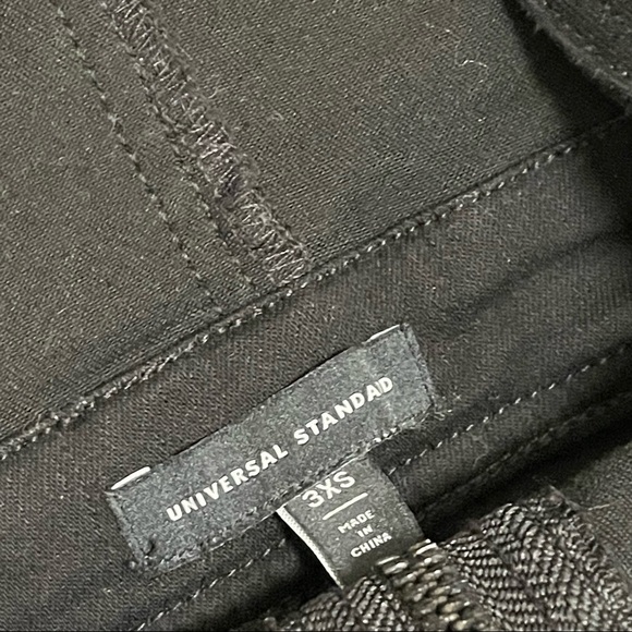 UNIVERSAL STANDARD Olivia Denim Overalls Black Stretch Sz 3XS (size 2 Small) - Picture 6 of 11